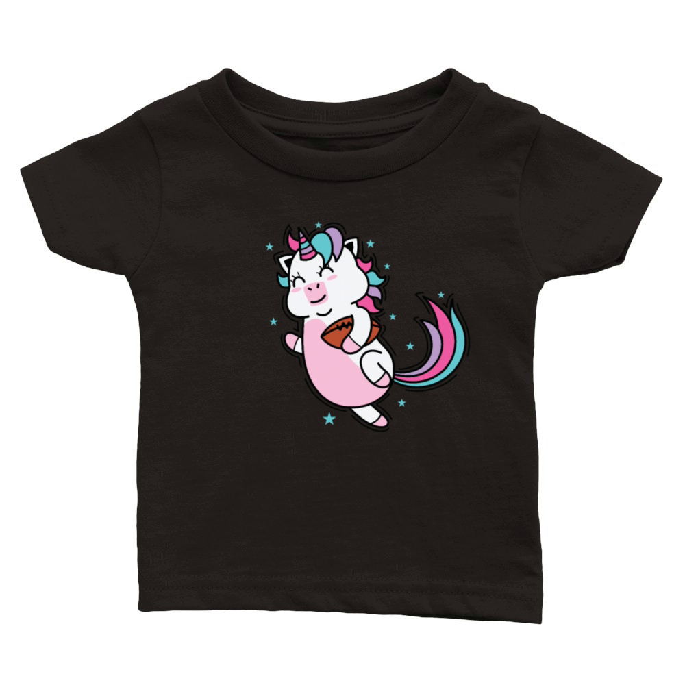 Unicorn playing Rugby or Football Classic Baby Crewneck T-shirt