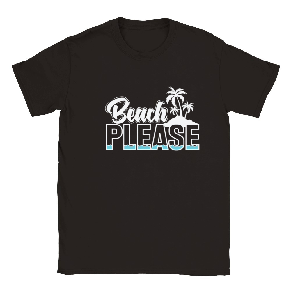 Beach Please Vacation Classic Kids Crewneck T-shirt