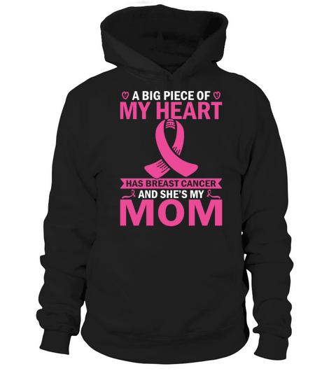 Pink Ribbon Mom Breast Cancer Warrior Hoodie Unisex