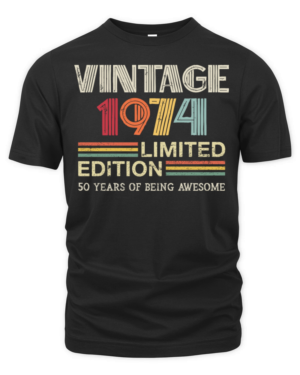 Vintage 1974 Birthday T-Shirt Retro 50th Birthday Organic Unisex T-shirt