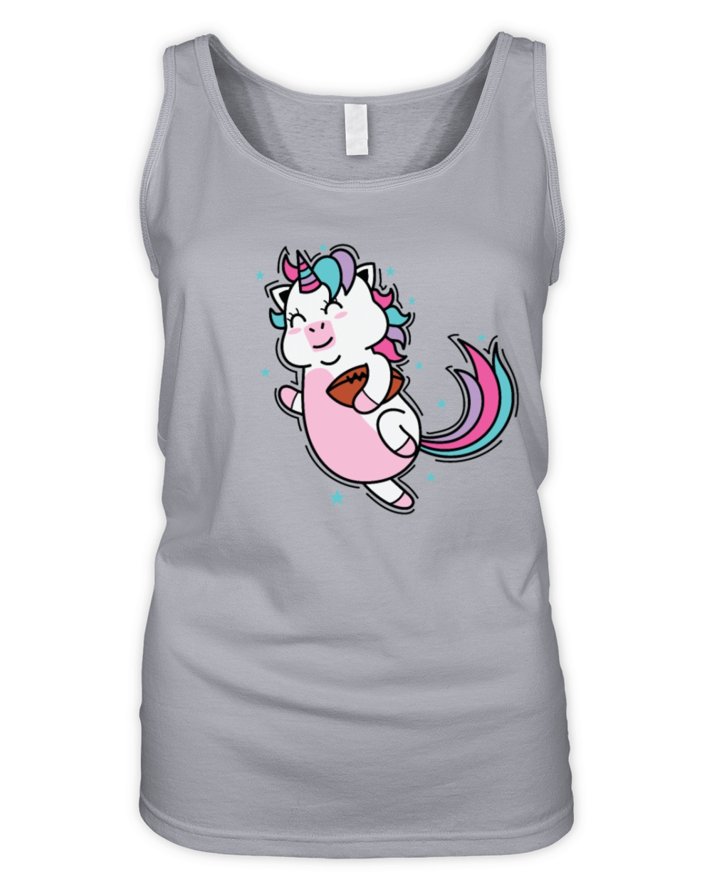 Unicorn playing Rugby or Football Organic Women's Tank Top