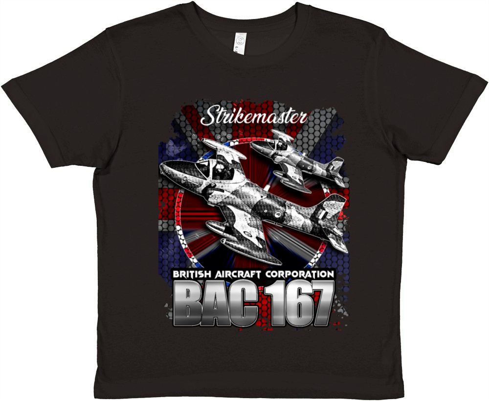 BAC 167 Strikemaster RAF Vintage Military Aircraft Premium Kids Crewneck T-shirt