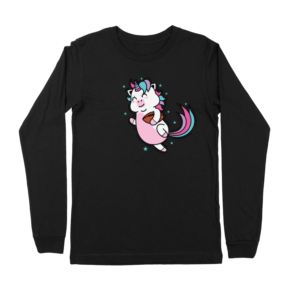 Unicorn playing Rugby or Football Premium Long Sleeve