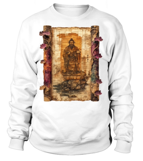 Vintage Papyrus Scroll Japanese God Silhouette Sweatshirt Unisex