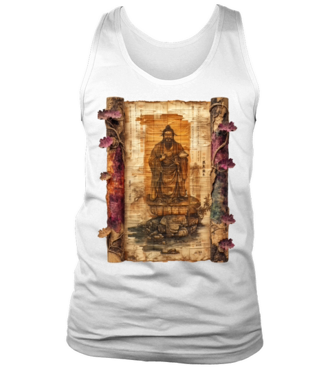 Vintage Papyrus Scroll Japanese God Silhouette Tank Top Unisex