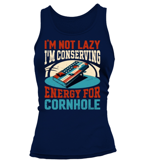 Retro Cornhole - Bean Bag Toss Saying - Not Lazy Tank top Woman