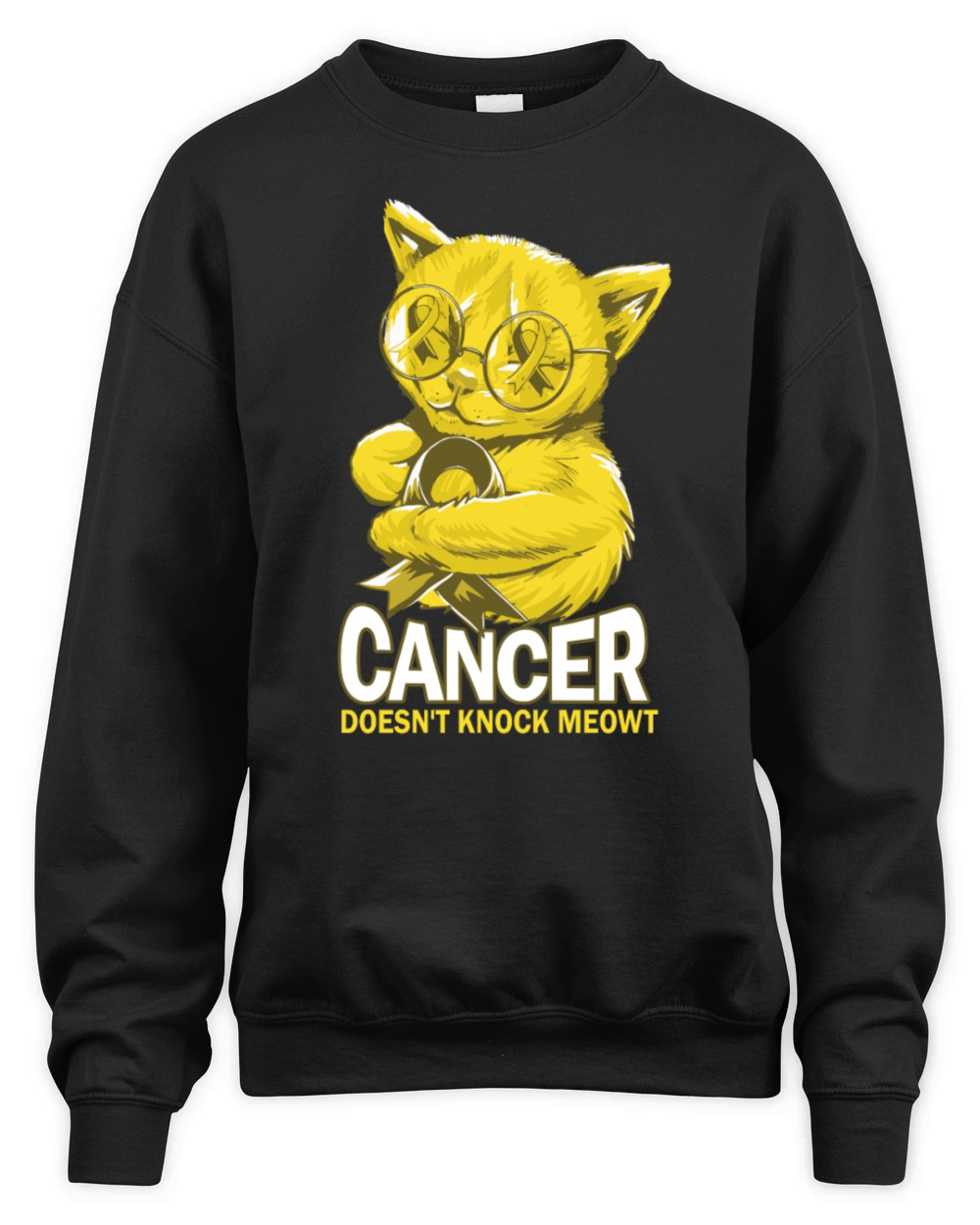 Cancer Doesnt Knock Sarcoma Bone Cancer Unisex Premium Crewneck Sweatshirt