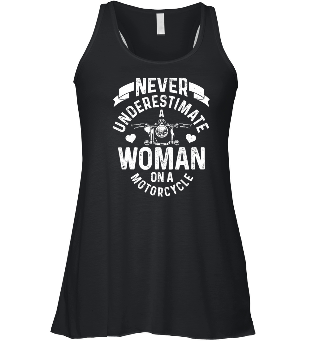 Motorcycle Biker Funny Gift Women's Flowy Tank Top