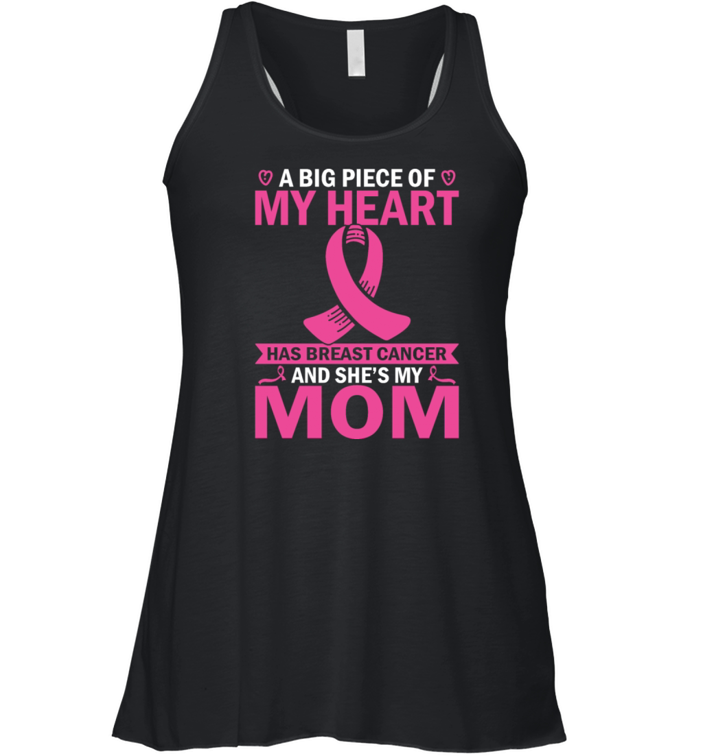 Pink Ribbon Mom Breast Cancer Warrior Women's Flowy Tank Top
