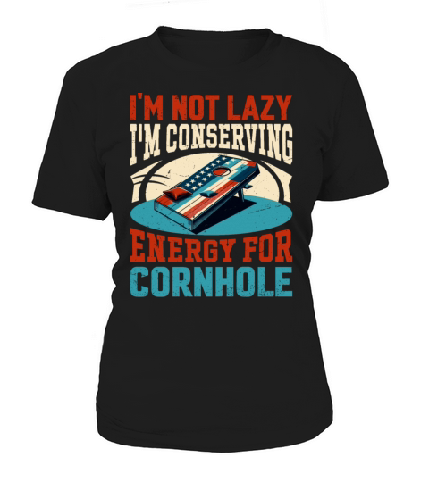 Retro Cornhole - Bean Bag Toss Saying - Not Lazy Women's T-Shirt