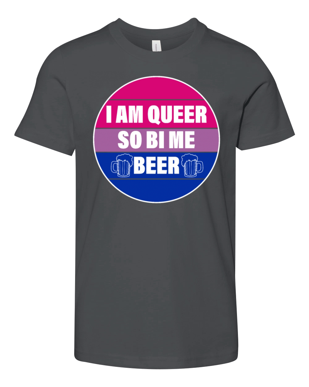 I AM QUEER SO BI ME BEER Youth Unisex Jersey Tee