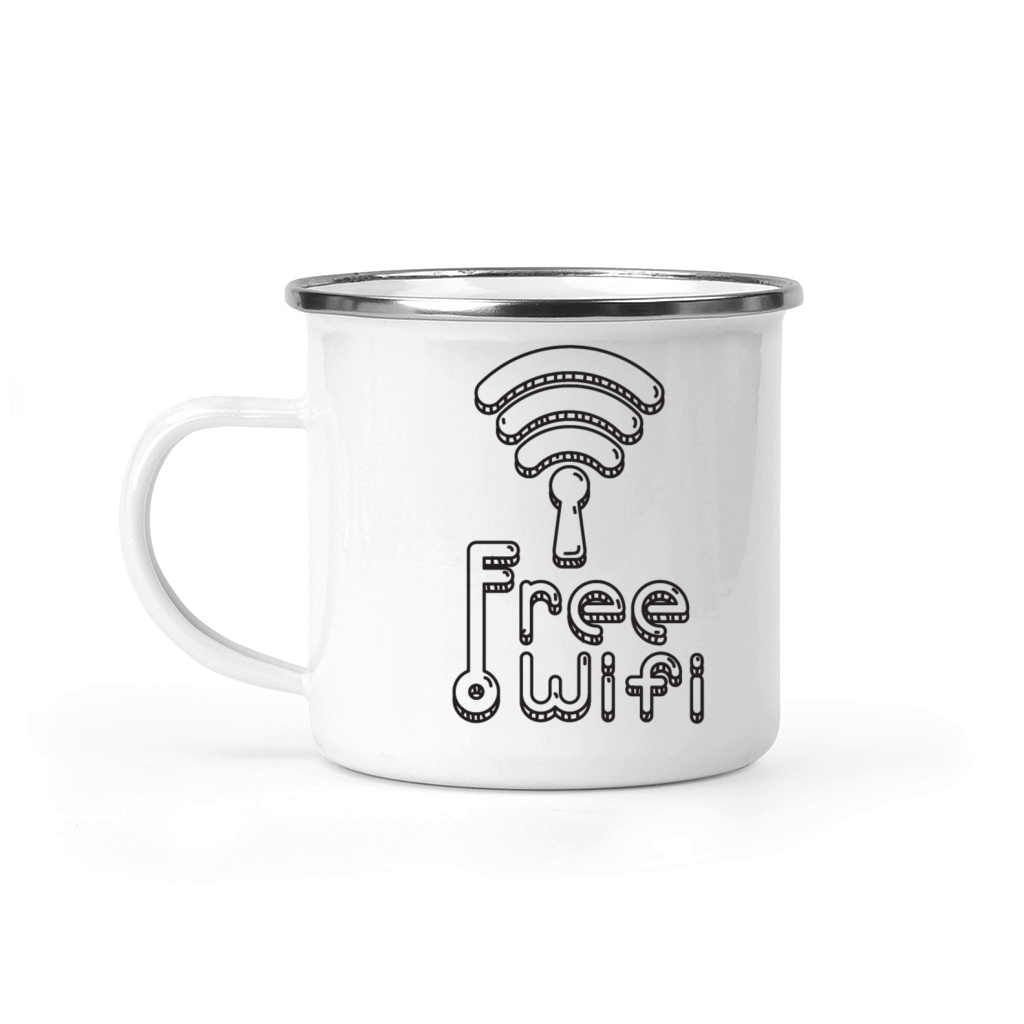 free wifi with key Camping Mug