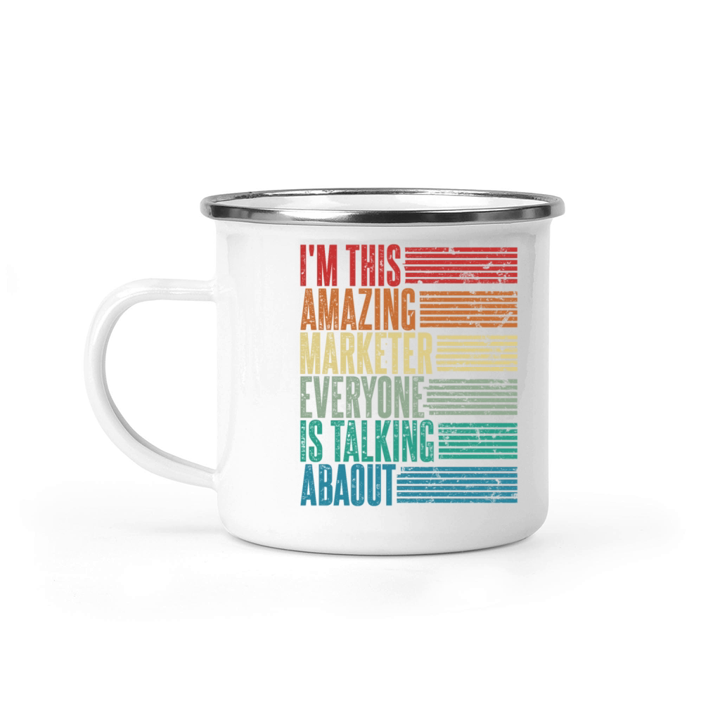 Vintage Marketeer Profession Gift Retro Camping Mug