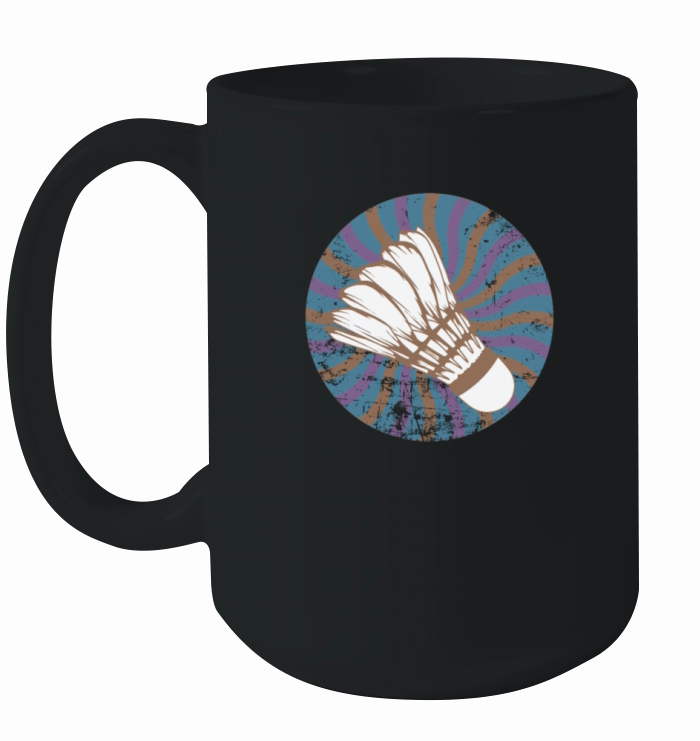 Shuttlecock Badminton Racket Sport Ceramic Mug