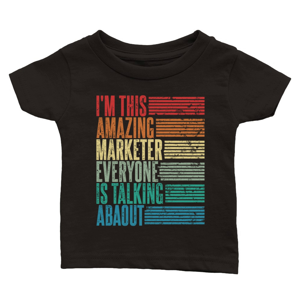 Vintage Marketeer Profession Gift Retro Classic Baby Crewneck T-shirt