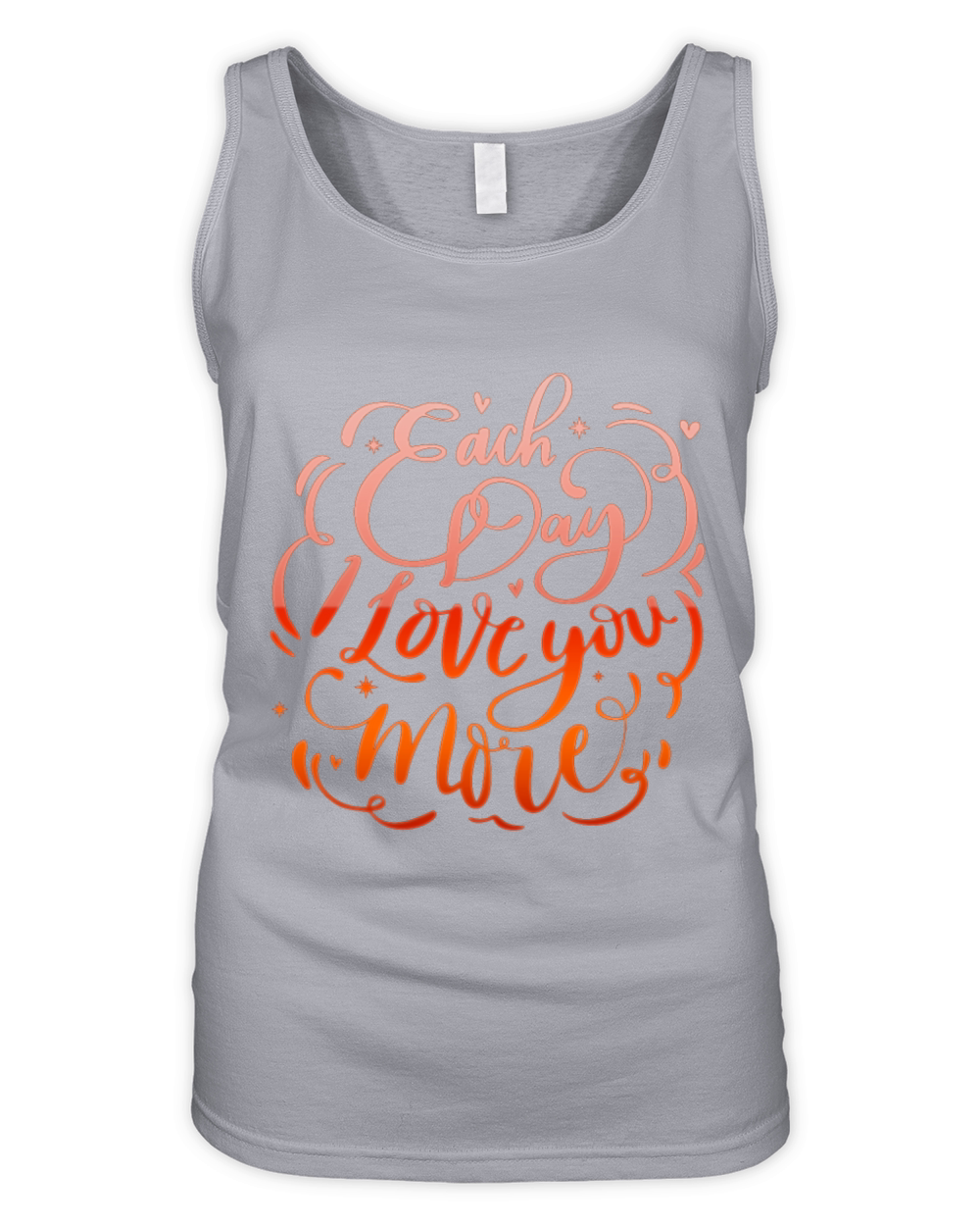 each day i love you more Organic Women's Tank Top