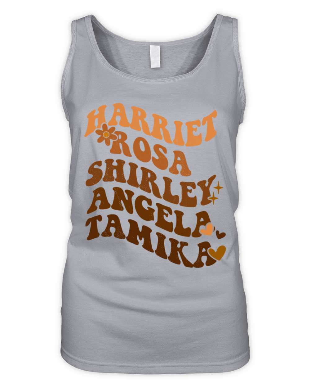 Retro Groovy Melanin Harriet Rosa Shirley Angela Organic Women's Tank Top