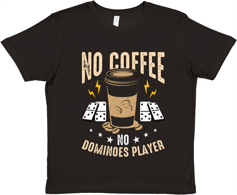 Dominoes Player No Coffee No Gambling Coffee Lover Premium Kids Crewneck T-shirt