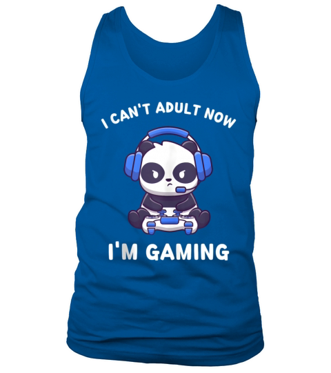 Panda I CanT Now IM Gaming Panda Tank Top Unisex