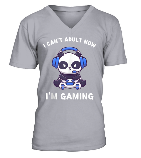 Panda I CanT Now IM Gaming Panda V-Neck T-shirt