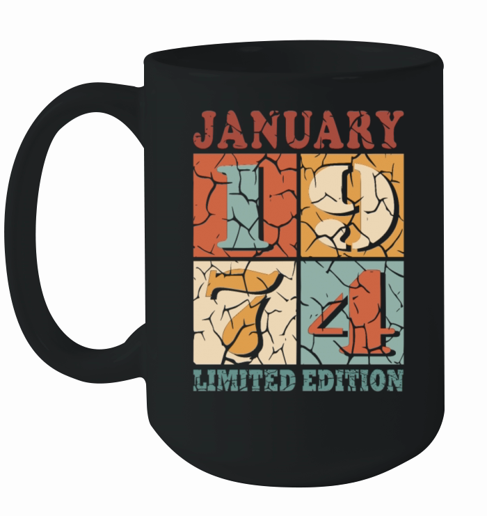 50th birthday 50 years January 1974 Ceramic Mug