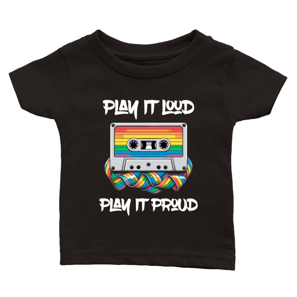 Funny Pride Cassette With Gay Joke Classic Baby Crewneck T-shirt