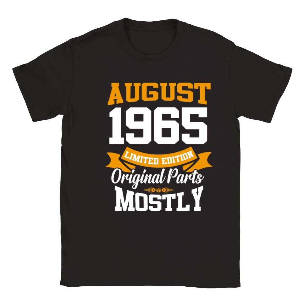 August 1965 Vintage Birthday Present Classic Kids Crewneck T-shirt