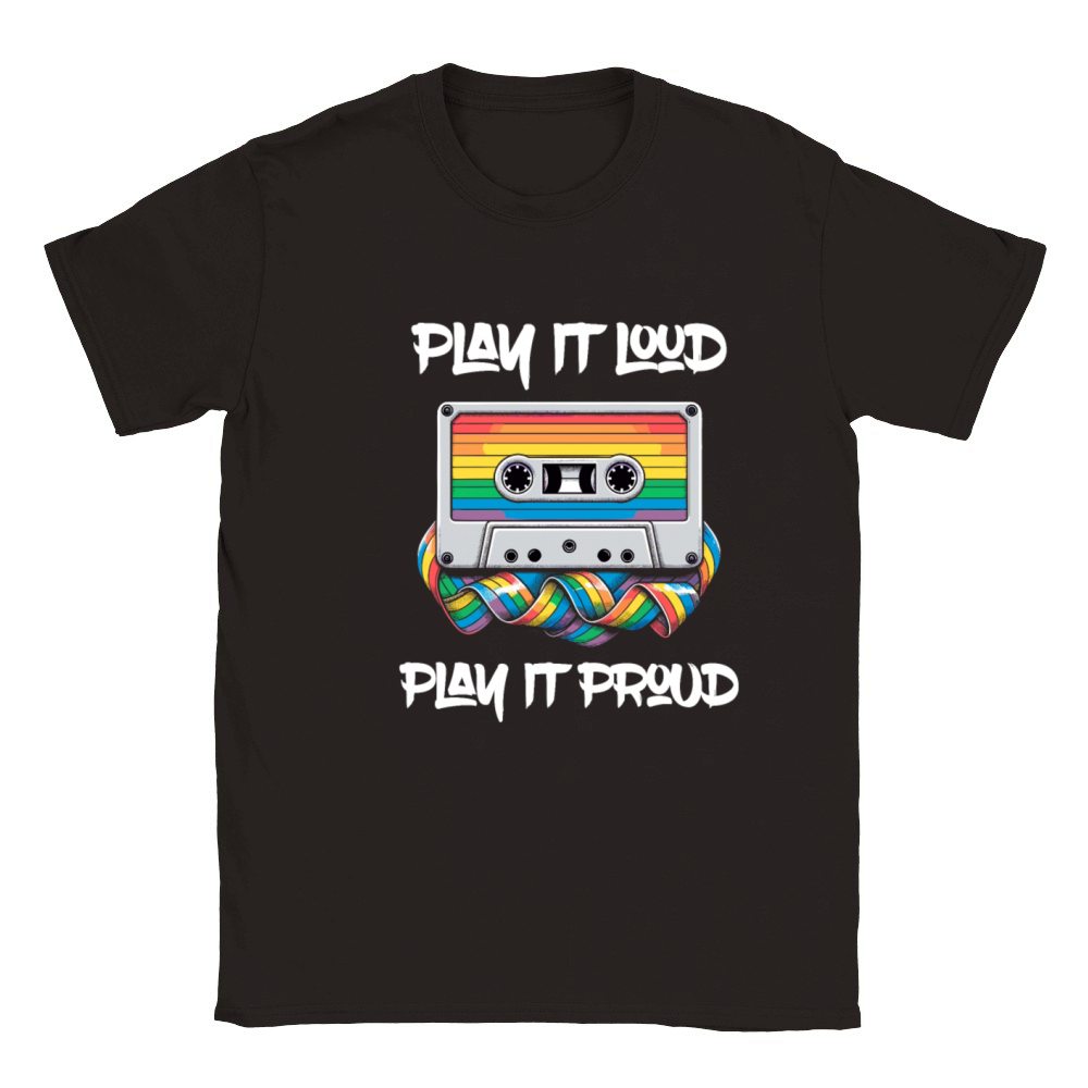 Funny Pride Cassette With Gay Joke Classic Kids Crewneck T-shirt