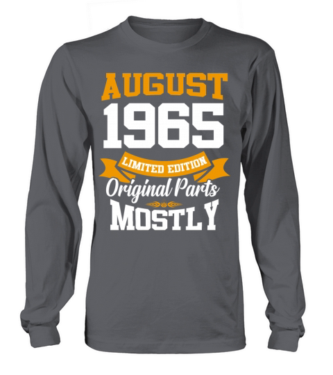 August 1965 Vintage Birthday Present Long sleeved Unisex