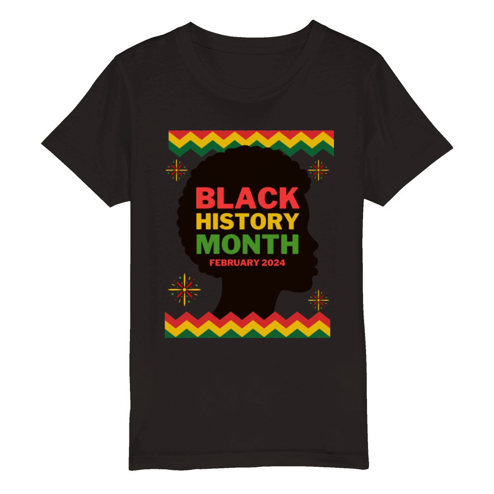 Strength in Diversity Black History Month Organic Kids Crewneck T-shirt