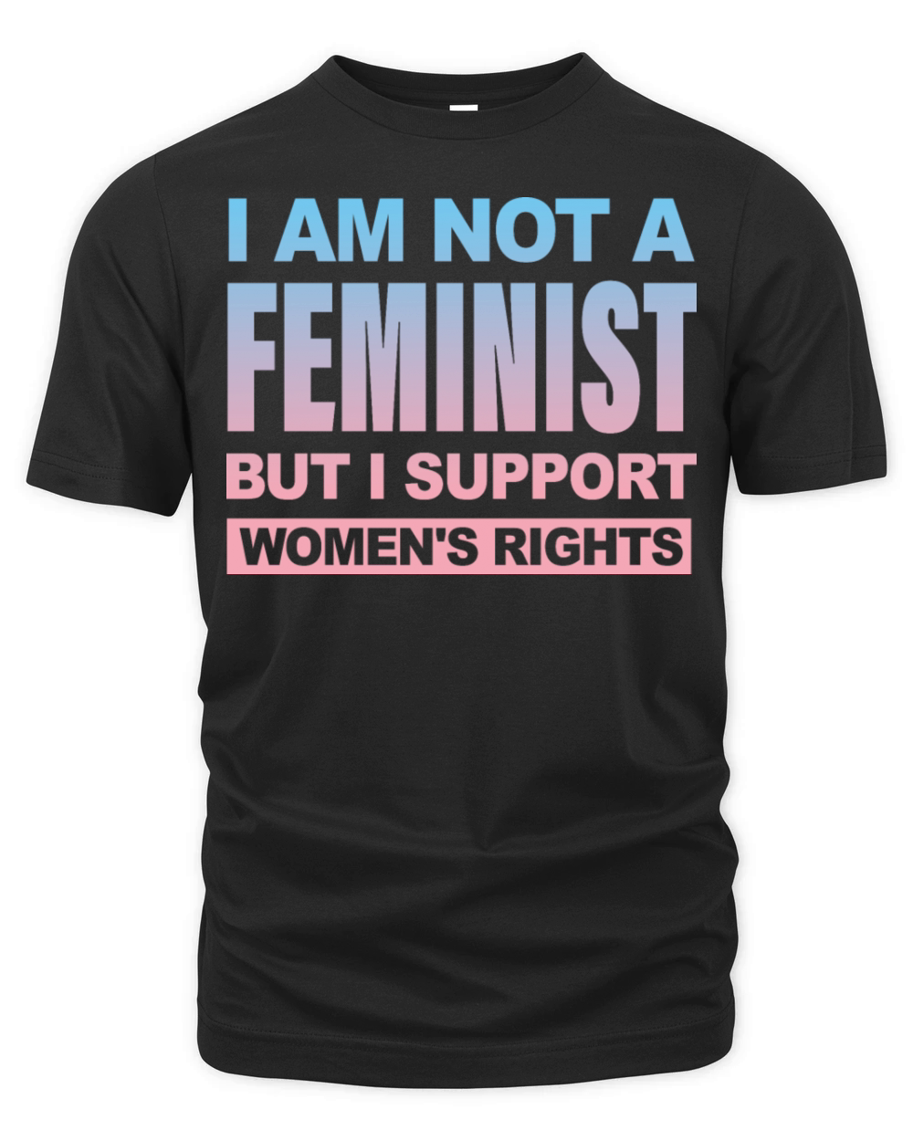 I AM NOT A FEMINIST BUT I SUPPORT WOMENS RIGHTS Organic Unisex T-shirt