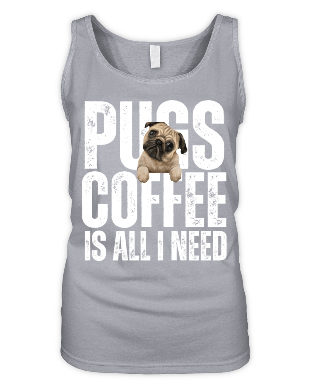 Pugs and Coffee Vintage Pug Dog Lover Organic Women's Tank Top