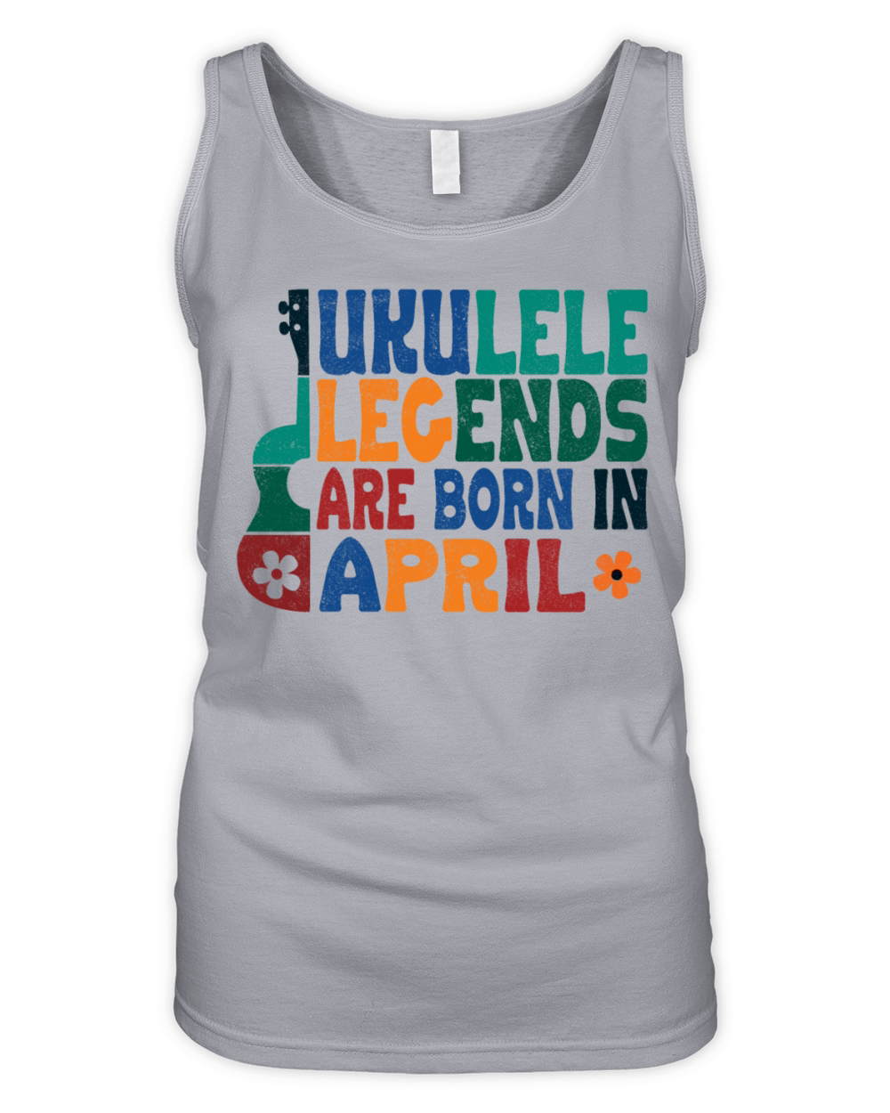 Ukulele Legends are born in April Organic Women's Tank Top