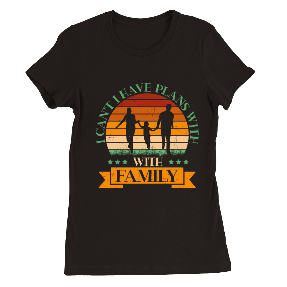 Bonding Vintage Sunset I Cant I Have Plans With Premium Womens Crewneck T-shirt