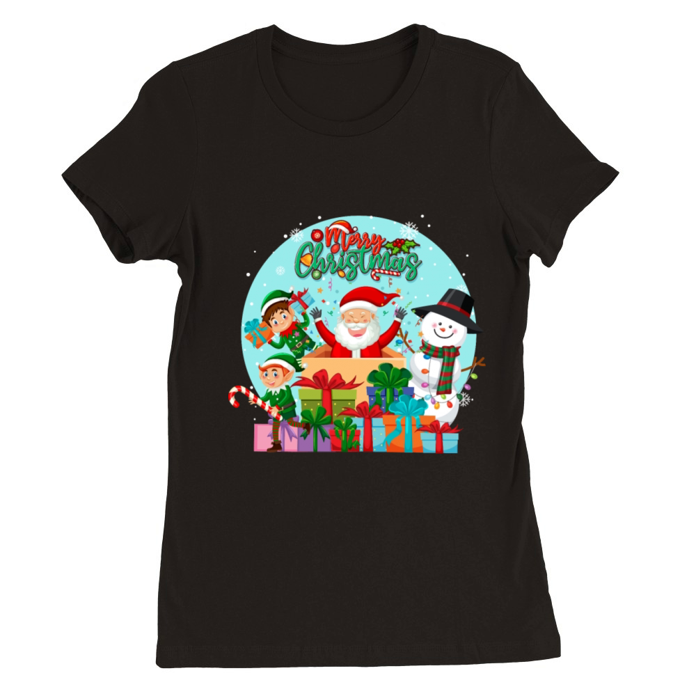 Merry Christmas Premium Womens Crewneck T-shirt