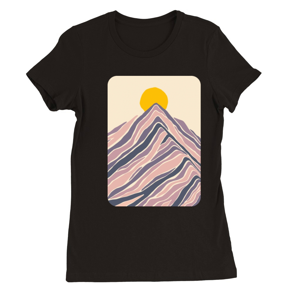 Striped Mountain Premium Womens Crewneck T-shirt