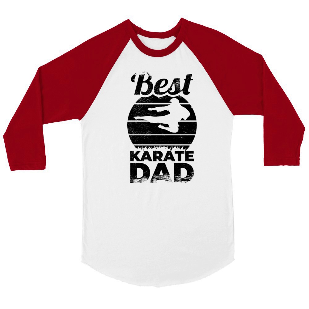 Karate Papa Unisex ¾ sleeve Raglan T-shirt