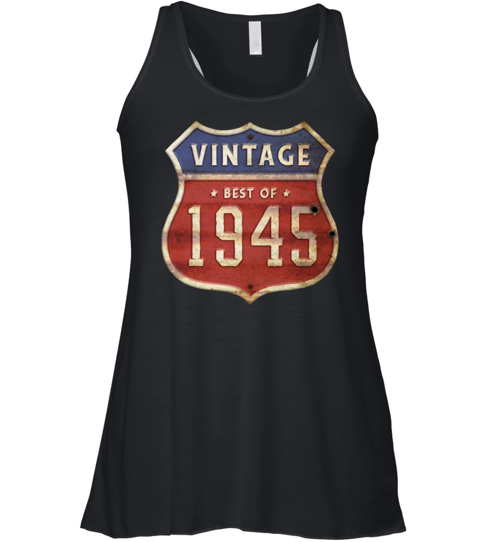 79 Years Old Vintage 1945 Limited Edition 79th Women's Flowy Tank Top