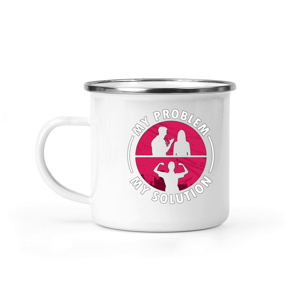 Ironworker My Problem My Pictogram Mom Metalworker Camping Mug
