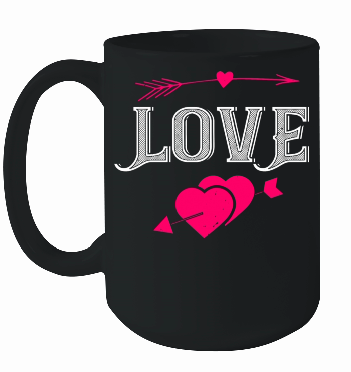 Valentine Day T-Shirt Ceramic Mug