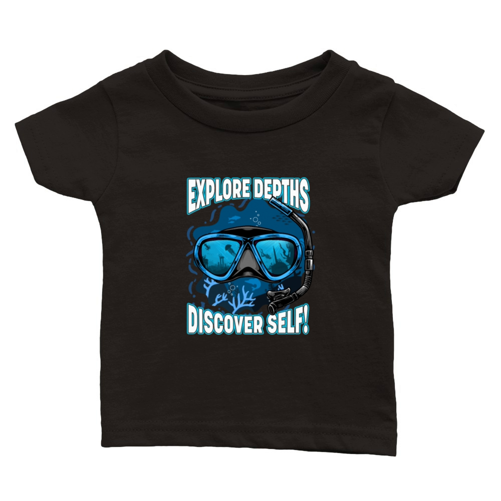 Diver Diving Underwater Classic Baby Crewneck T-shirt