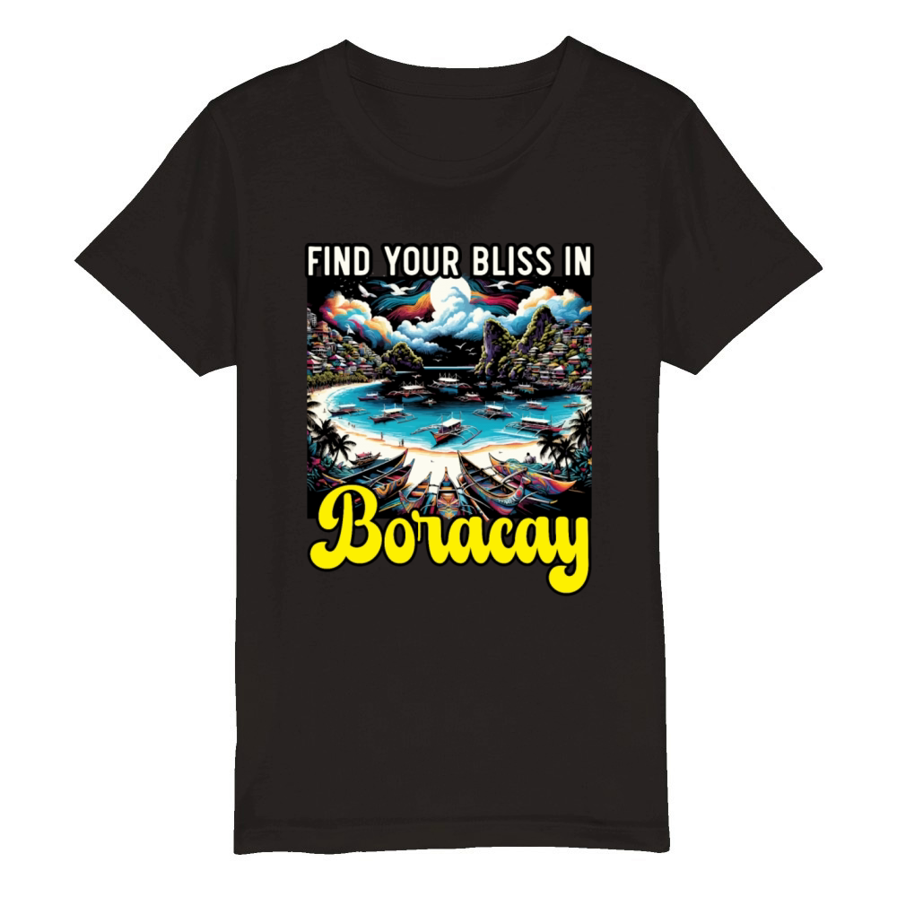 Boracay Philippines Summer Vacation Boaracay Beach Organic Kids Crewneck T-shirt