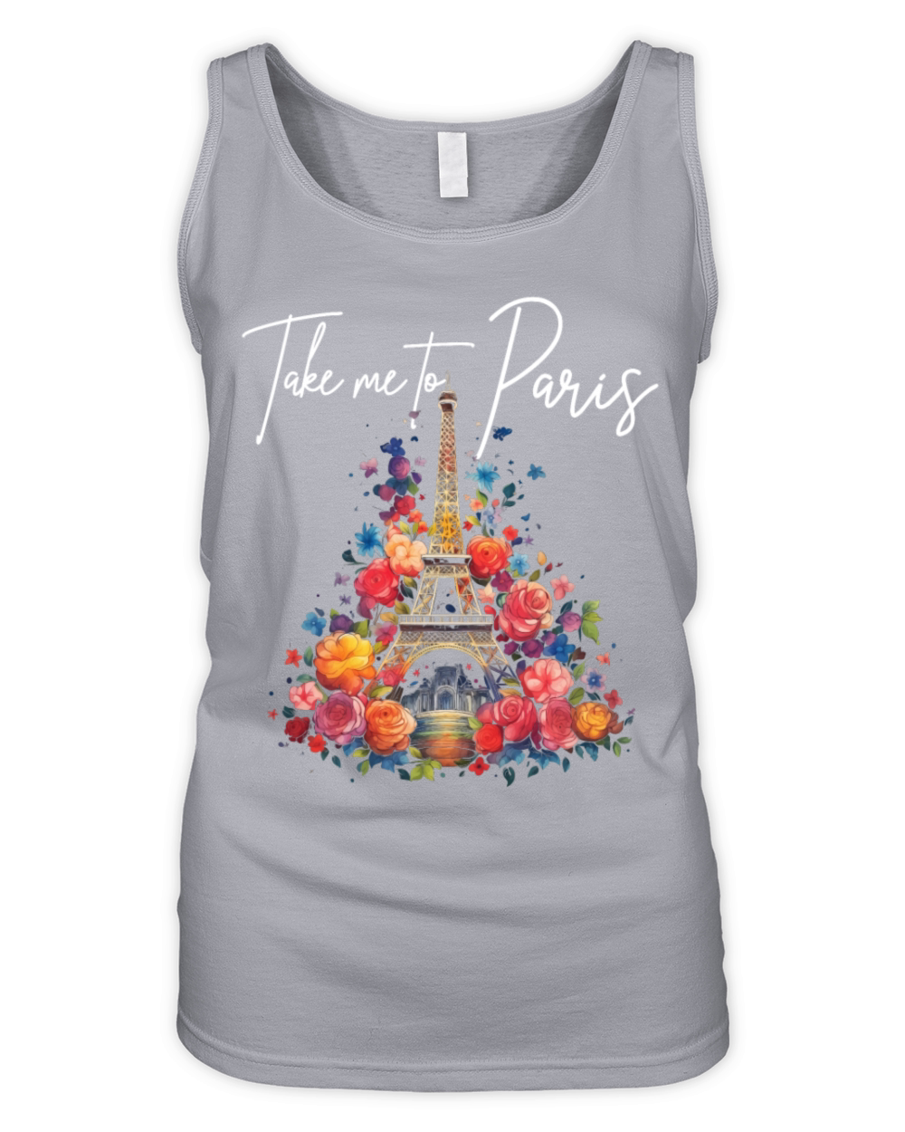 Paris France Eiffel Tower Souvenir Organic Women's Tank Top