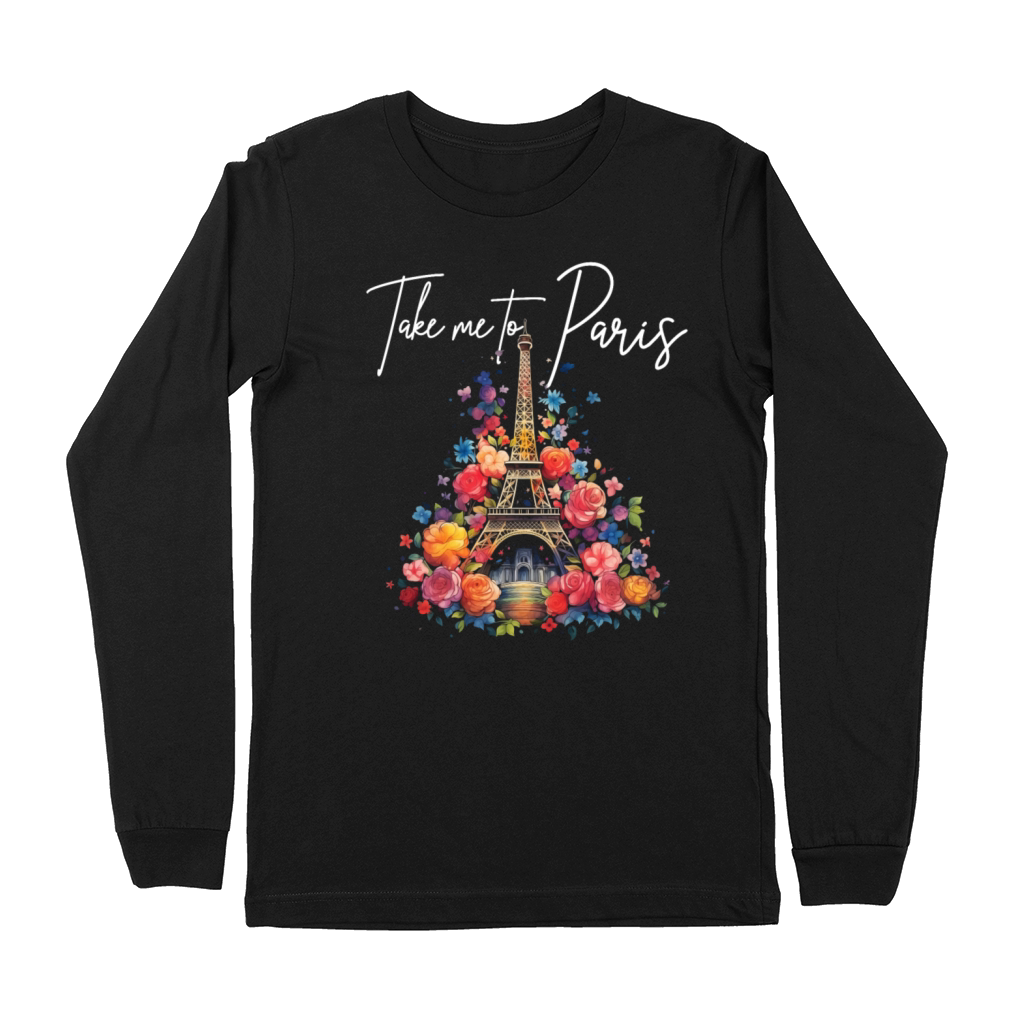 Paris France Eiffel Tower Souvenir Premium Long Sleeve