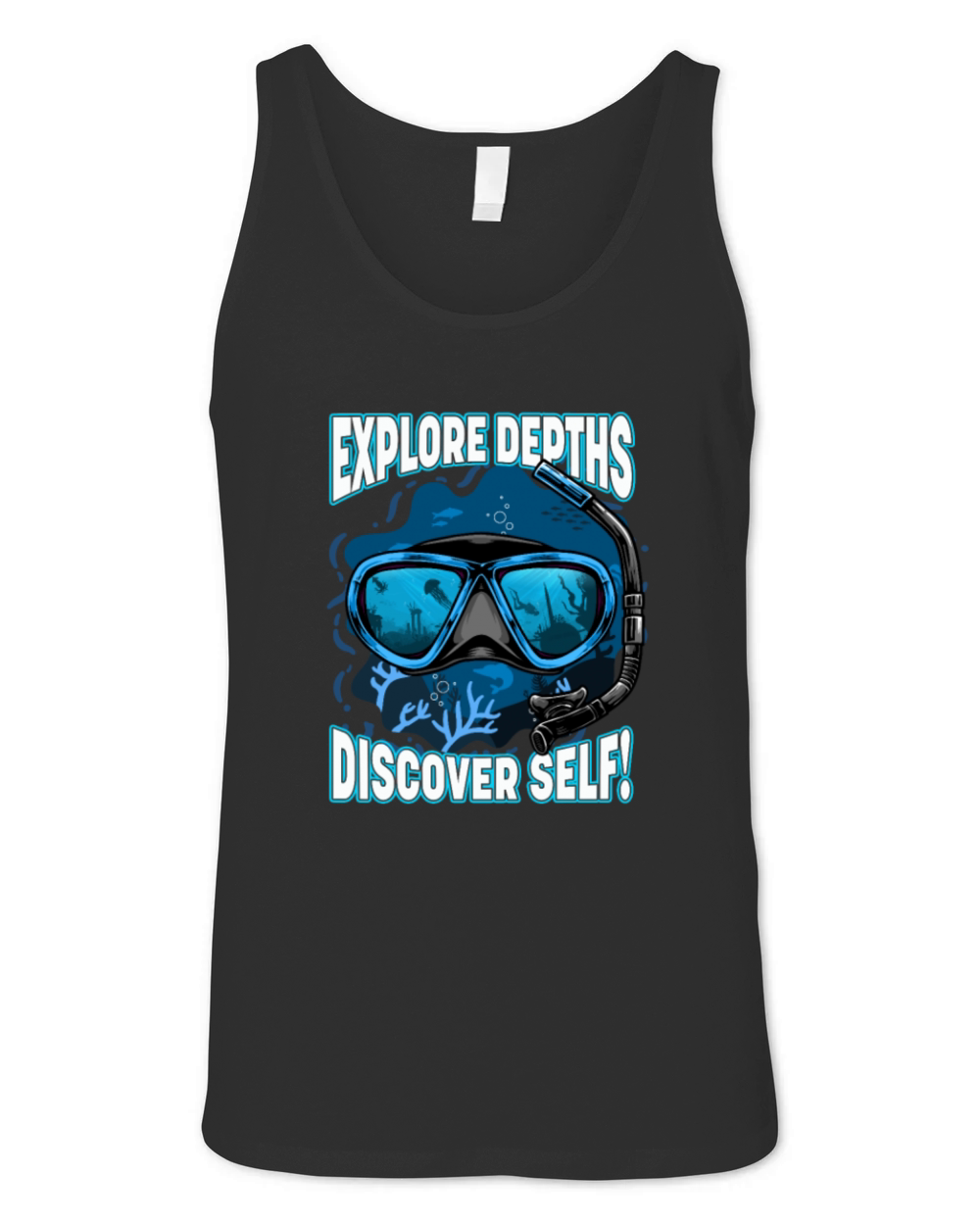 Diver Diving Underwater Unisex Jersey Tank