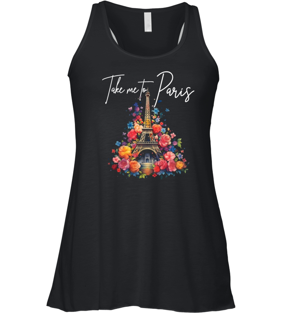 Paris France Eiffel Tower Souvenir Women's Flowy Tank Top