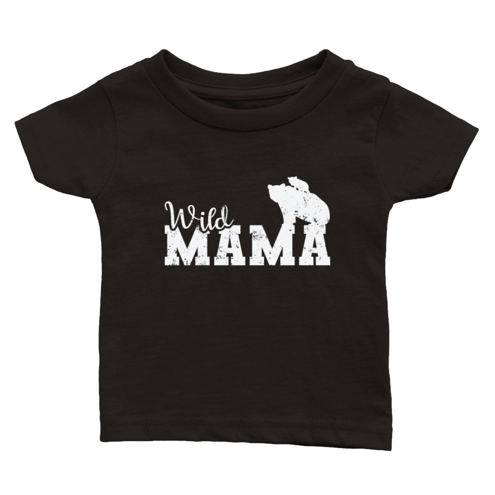 Wild Mama Bear Forest Animal Classic Baby Crewneck T-shirt