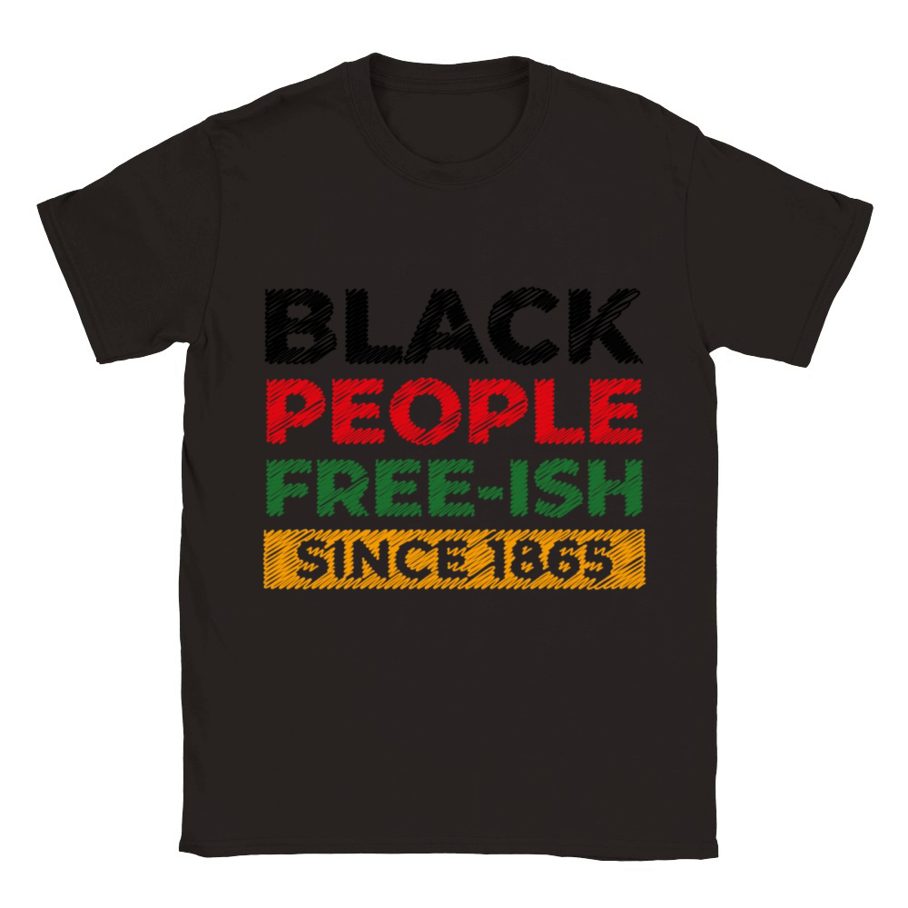 Black People Freeish since 1865 scribble Classic Kids Crewneck T-shirt