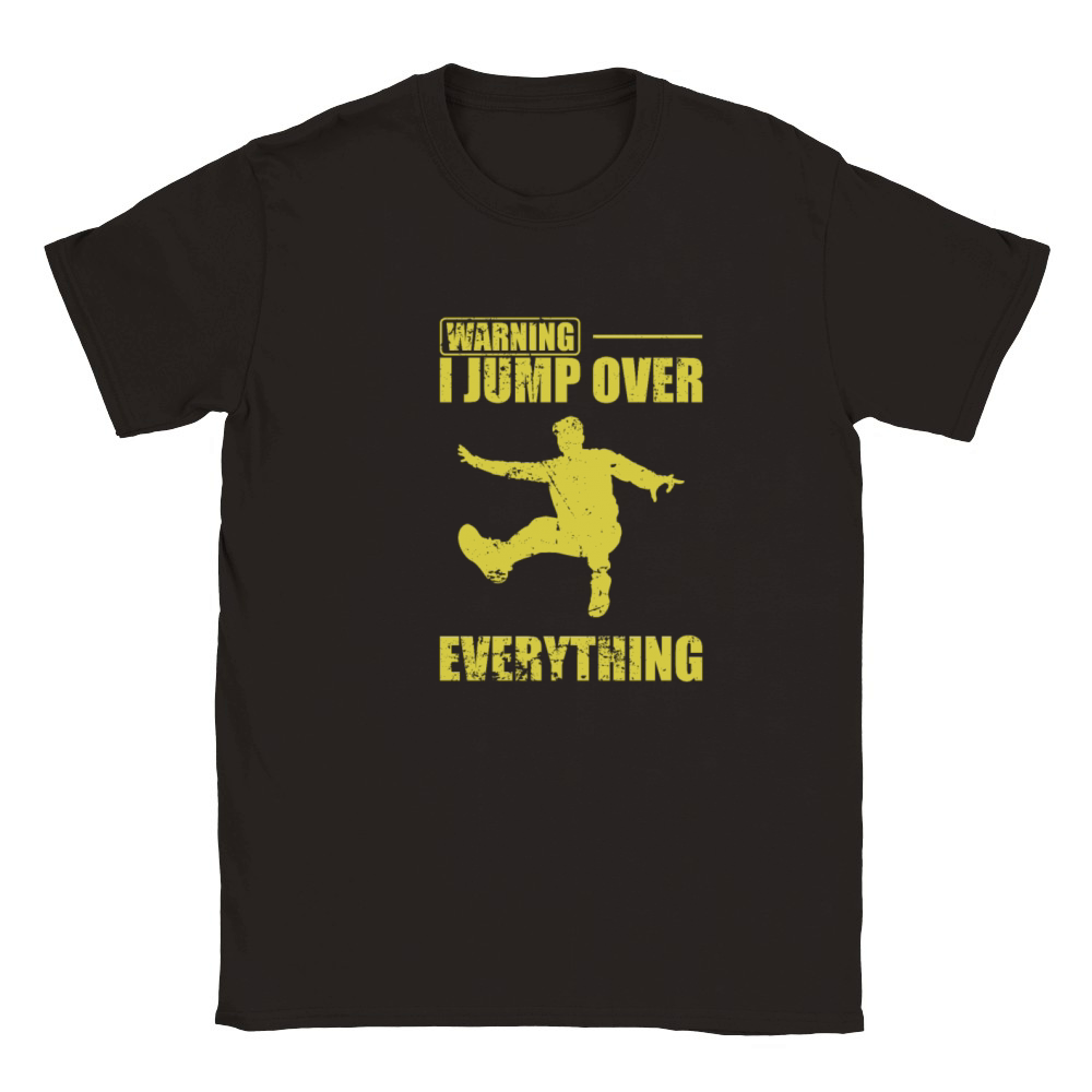 Warning I jump over Everything Parkour Sport Classic Kids Crewneck T-shirt