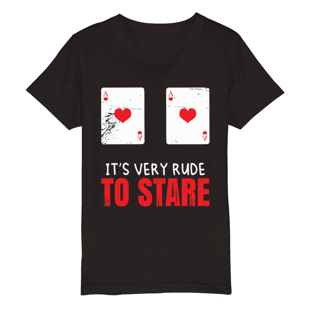 Funny Poker Girl Organic Kids Crewneck T-shirt